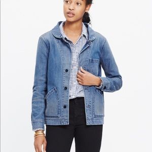Madewell denim workwear chore jacket blazer XS New